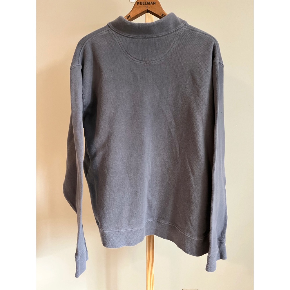Lands End Mens Gray Quarter Zip Pullover Sweatshirt XXL - Picture 2 of 4